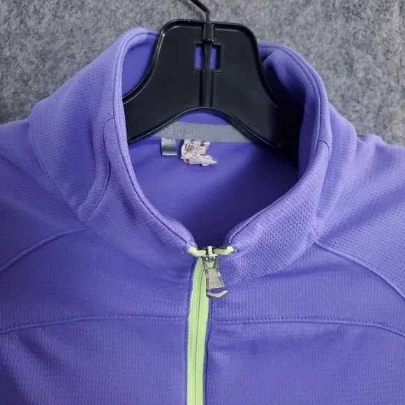 Under Armour Shirt Womens Medium Golf 1/4 Zip Pullover Heathered Purple Heatgear - Picture 4 of 16